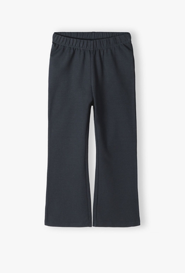 Spodnie dziewczęce z flare - czarne