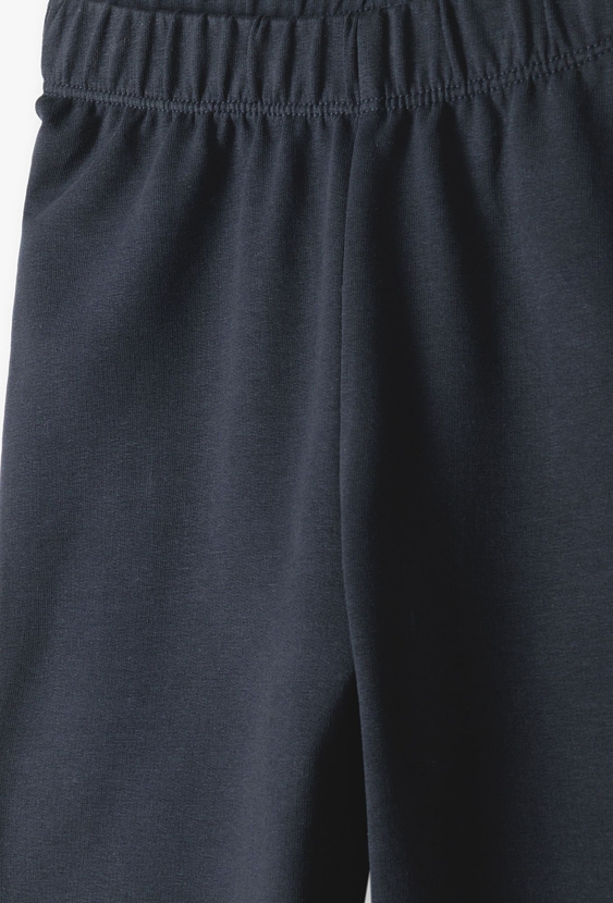 Spodnie dziewczęce z flare - czarne