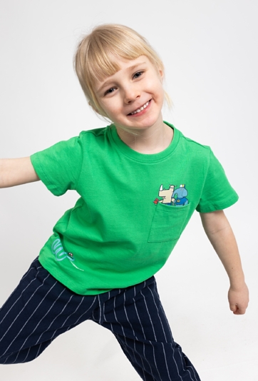 Koszulka chłopięca z kieszonką – zabawne zwierzątka