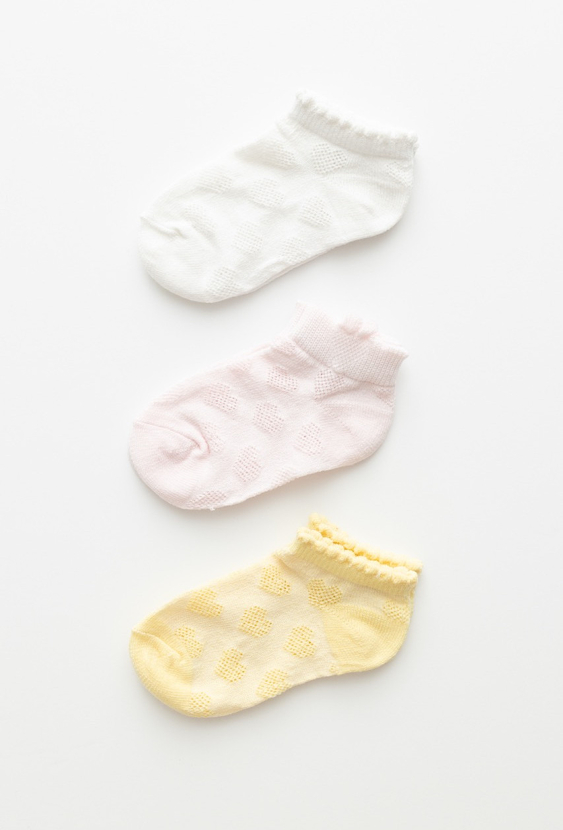 3 pary dziewczęcych stopek