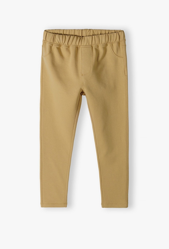 Spodnie dziewczęce - tregginsy - beżowe