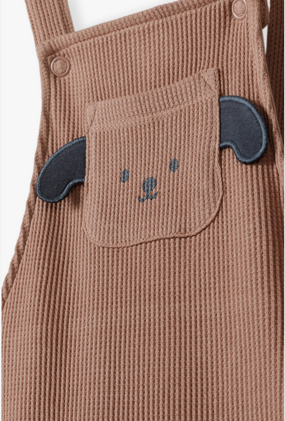 Niemowlęcy komplet 2-częściowy– ogrodniczki i bluzka z pieskami