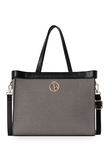 Czarno-szara elegancka torebka nobo