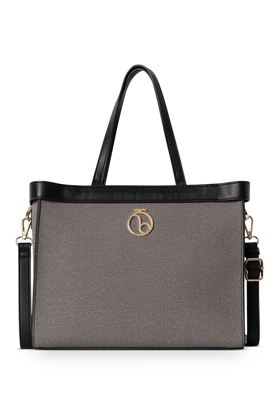 Czarno-szara elegancka torebka nobo