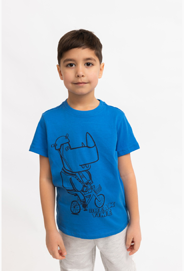 Koszulka bawełniana z nadrukiem nosorożca