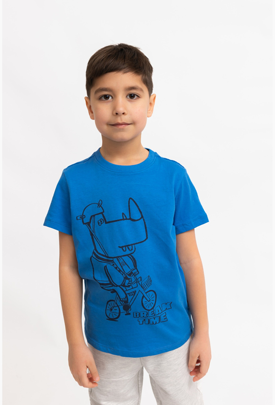 Koszulka bawełniana z nadrukiem nosorożca