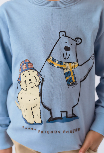 Bluzka chłopięca z nadrukiem i ściągaczami