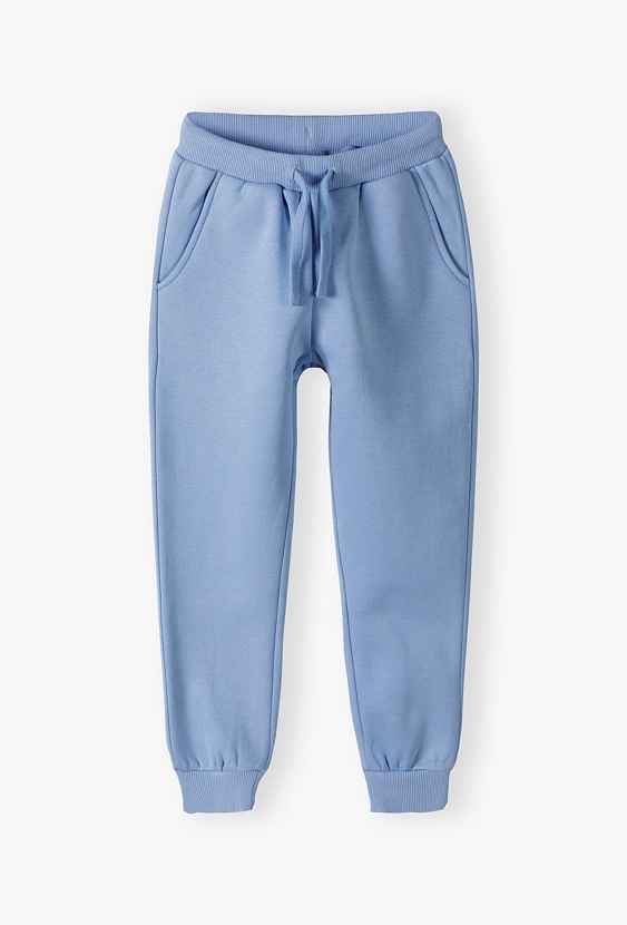 Spodnie dresowe dziewczęce niebieskie - Powerful #Family