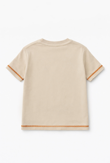 T-shirt chłopięcy z malowanym dinozaurem