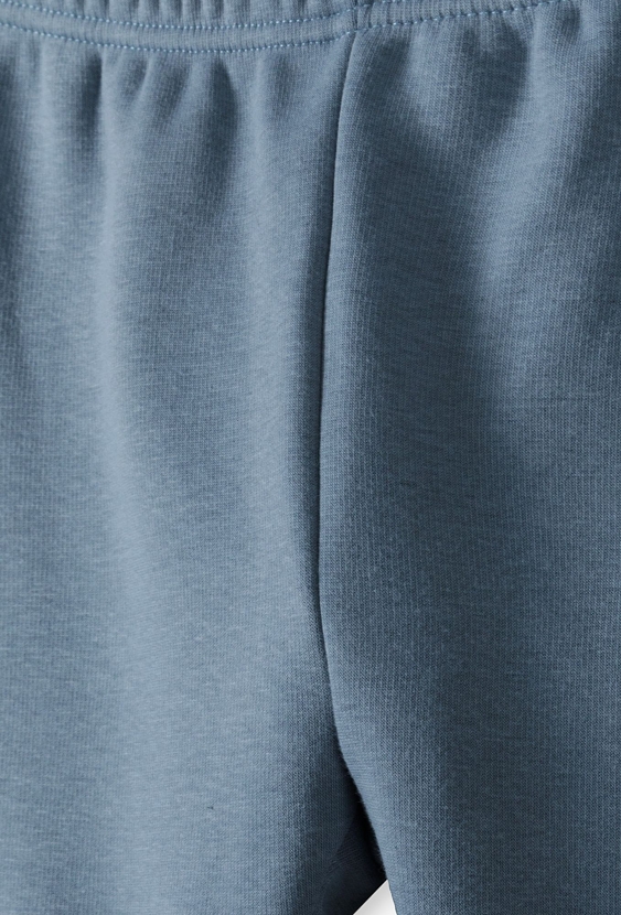 Niebieskie ocieplane legginsy dla dziewczynki