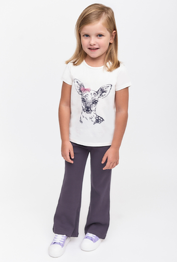 Spodnie dla dziewczynki - flare - szare - 5.10.15.