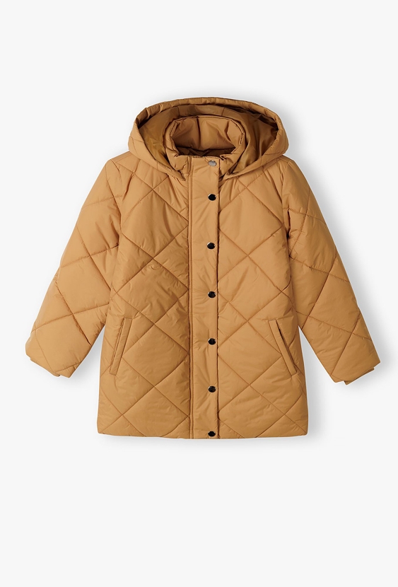 Pikowany płaszcz zimowy dziewczęcy