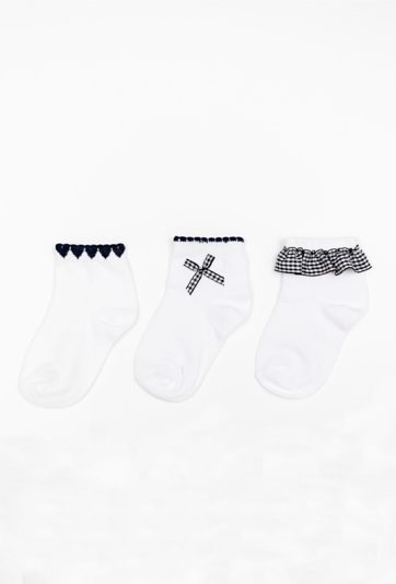 Skarpetki dziewczęce 3-pak