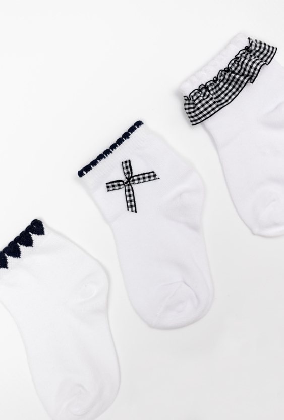 Skarpetki dziewczęce 3-pak