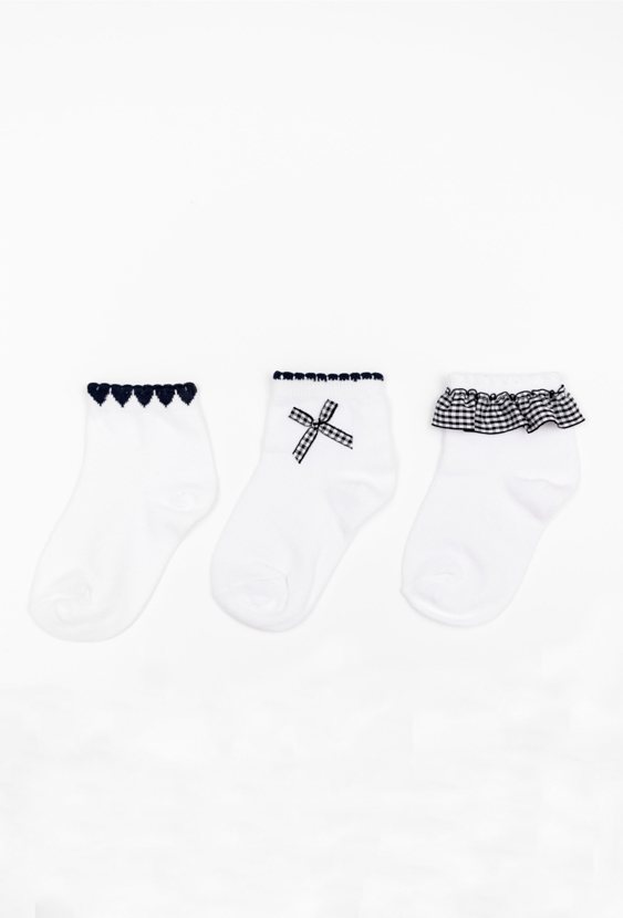 Skarpetki dziewczęce 3-pak