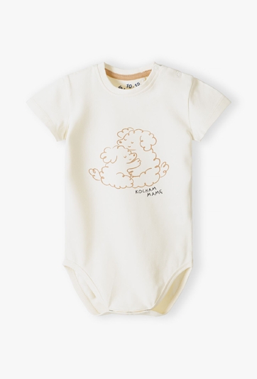 Body niemowlęce z pieskami - KOCHAM MAMĘ