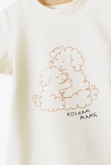 Body niemowlęce z pieskami - KOCHAM MAMĘ