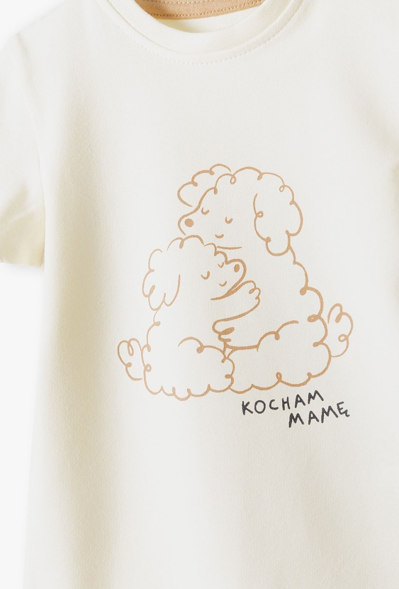 Body niemowlęce z pieskami - KOCHAM MAMĘ