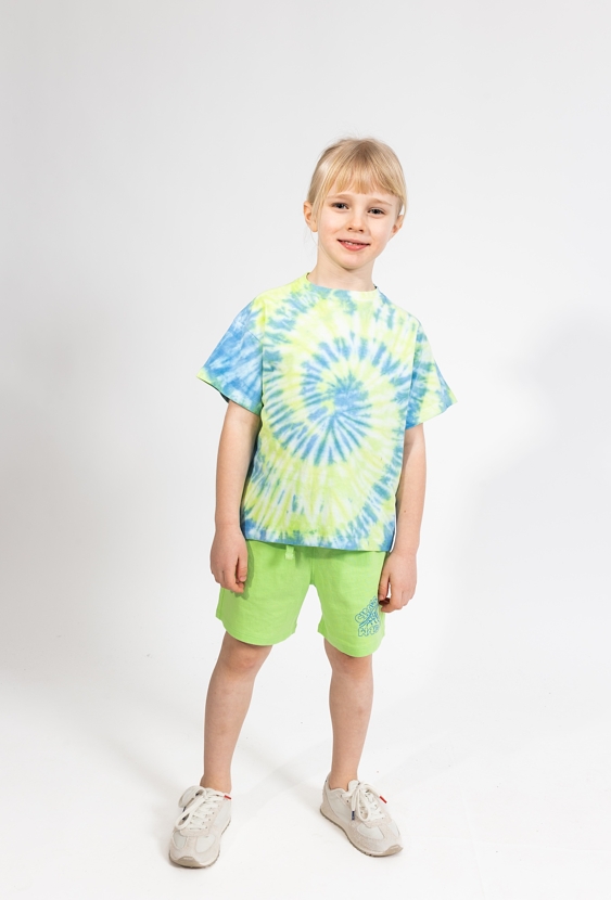 Chłopięca koszulka z krótkim rękawem w stylu tie-dye