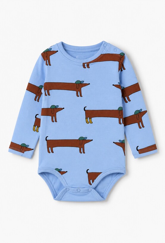Body niemowlęce z długim rękawem print pieski