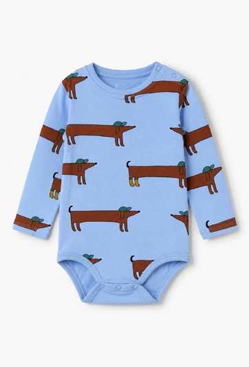 Body niemowlęce z długim rękawem print pieski