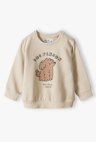 Bluza dresowa z nadrukiem pieska dla chłopca