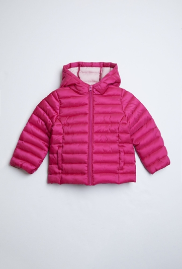 Różowa, lekka pikowana kurtka przejściowa dla dziewczynki