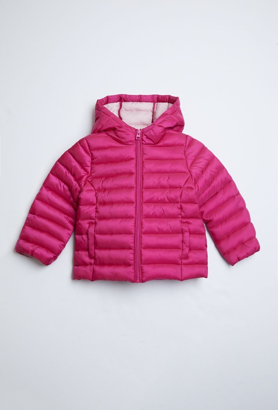 Różowa, lekka pikowana kurtka przejściowa dla dziewczynki