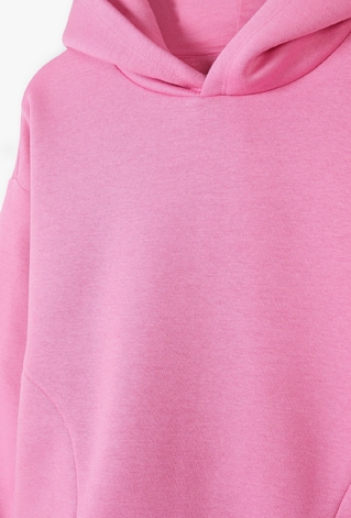 Bluza nierozpinana z kapturem dla dziewczynki