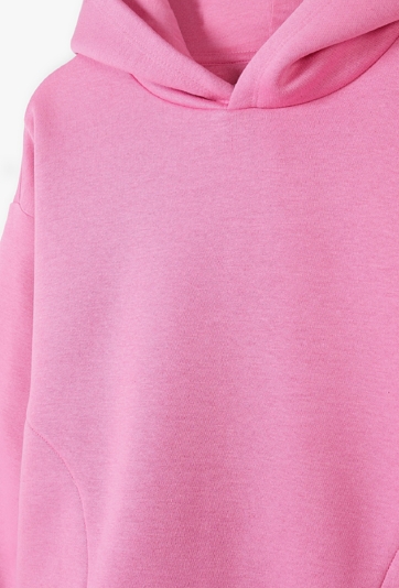 Bluza nierozpinana z kapturem dla dziewczynki