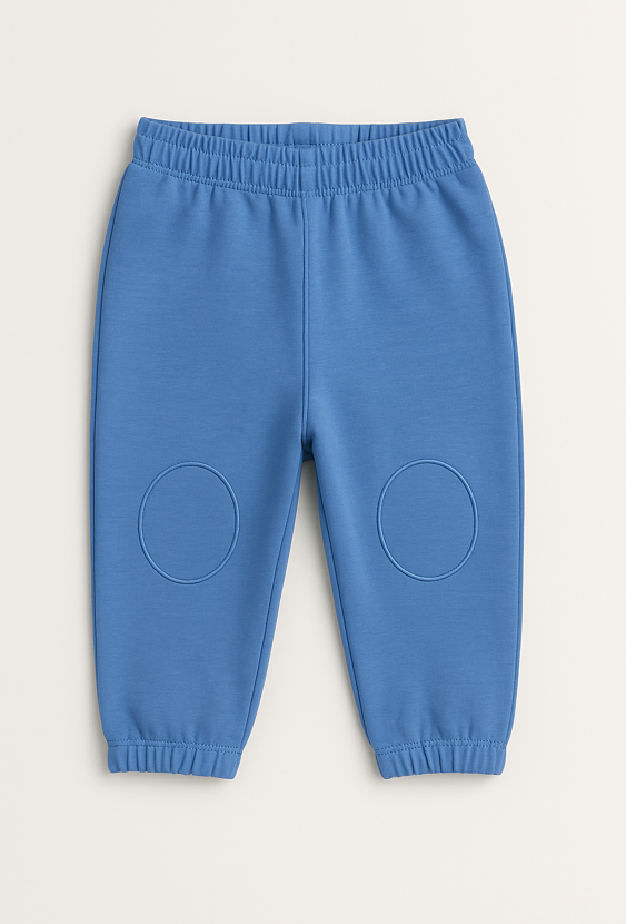 Niebieskie spodnie dresowe baggy - wzmocnione kolana