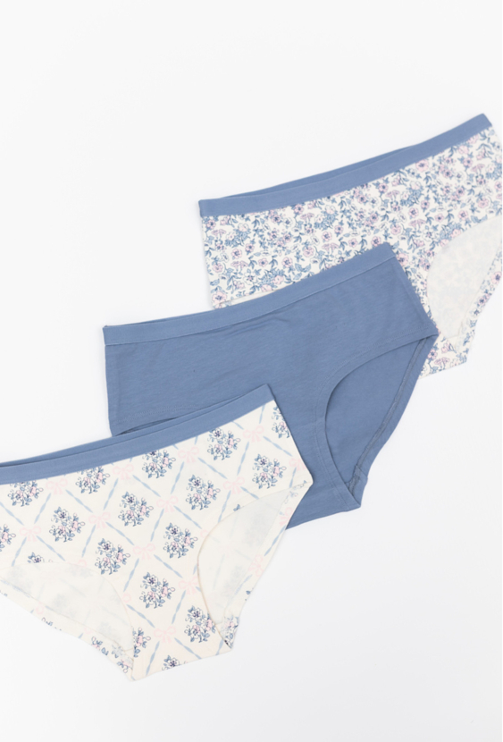 Bawełniane majtki dziewczęce 3-pak