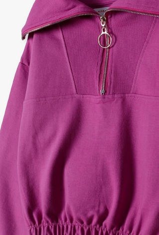 Różowa krótka bluza dziewczęca