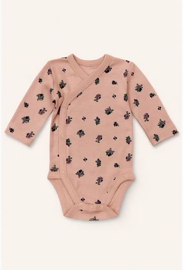 Body kopertowe dla dziewczynki - różowe w kwiatki