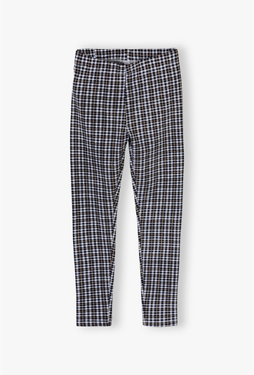 Legginsy dla dziewczynki w kratkę
