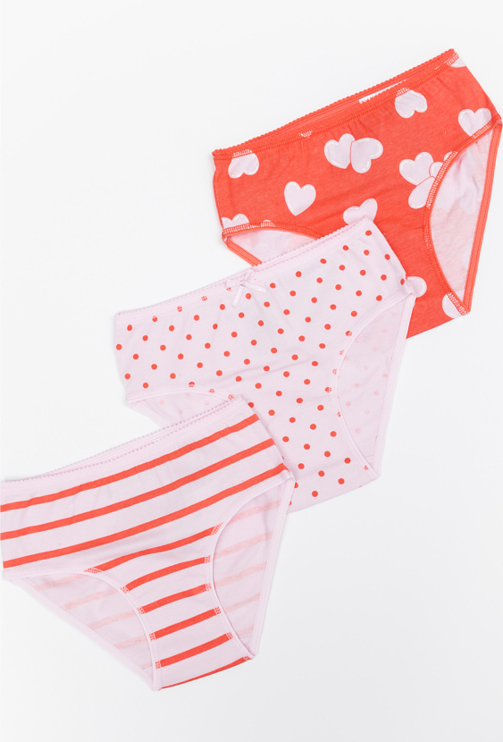 Bawełniane majtki dziewczęce 3-pak