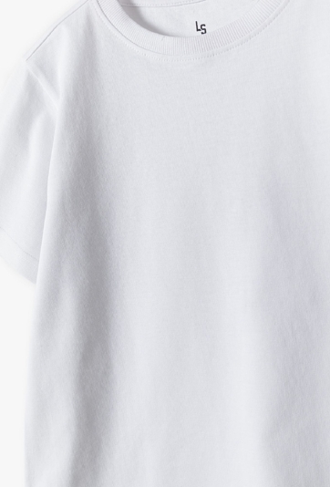 Komplet gimnastyczny - biały t-shirt i granatowe spodenki