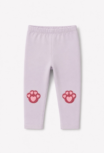 Legginsy niemowlęce z nadrukiem łapek