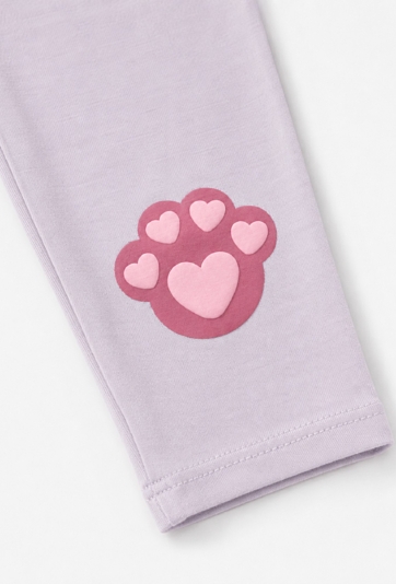 Legginsy niemowlęce z nadrukiem łapek