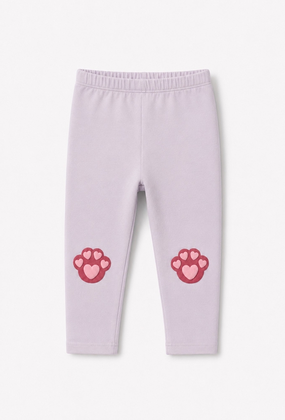 Legginsy niemowlęce z nadrukiem łapek