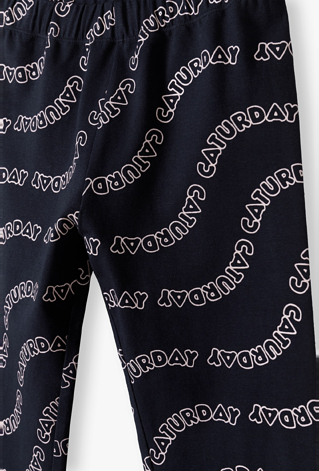 Legginsy dla dziewczynki z napisami