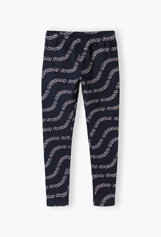 Legginsy dla dziewczynki z napisami