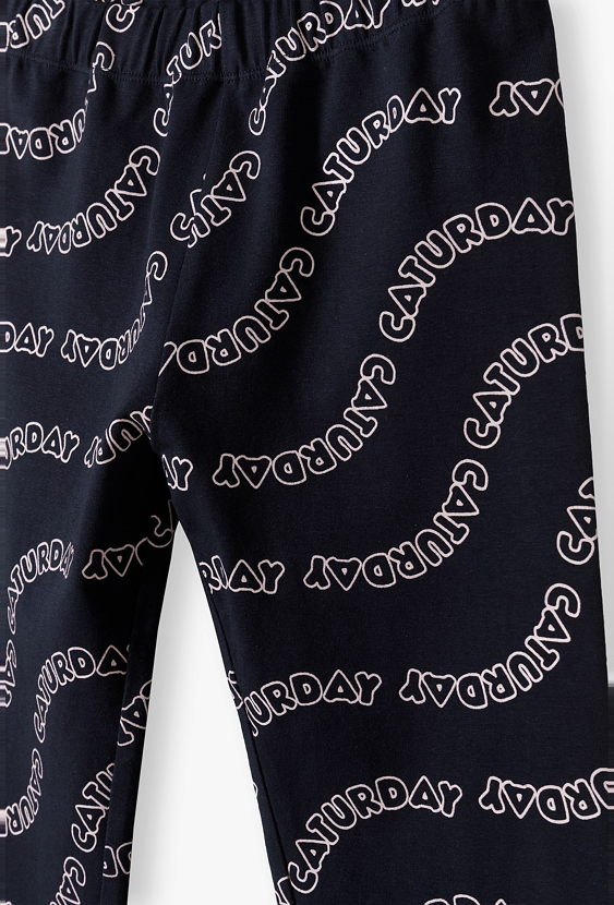 Legginsy dla dziewczynki z napisami