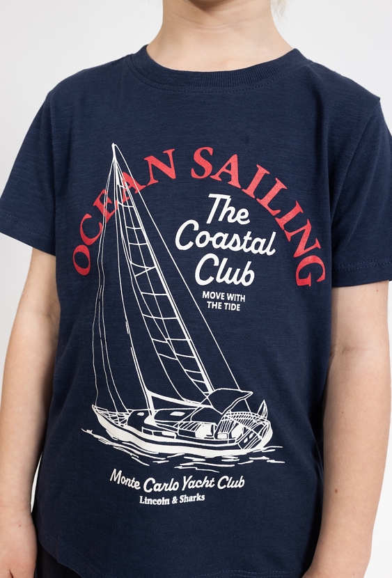 Koszulka chłopięca z nadrukiem żaglówki