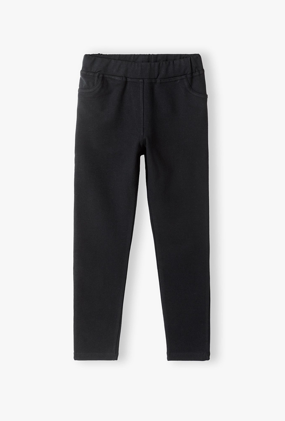 Dzianinowe tregginsy dziewczęce - czarne