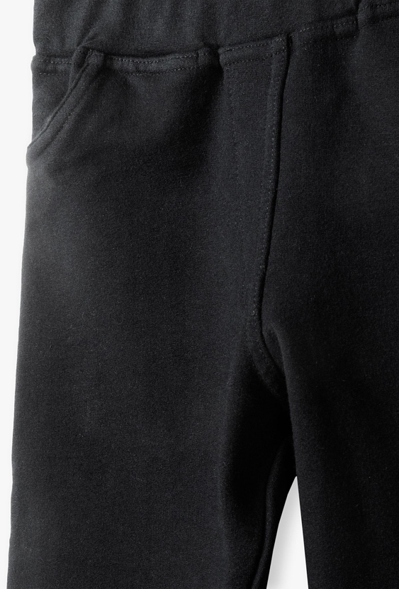 Dzianinowe tregginsy dziewczęce - czarne