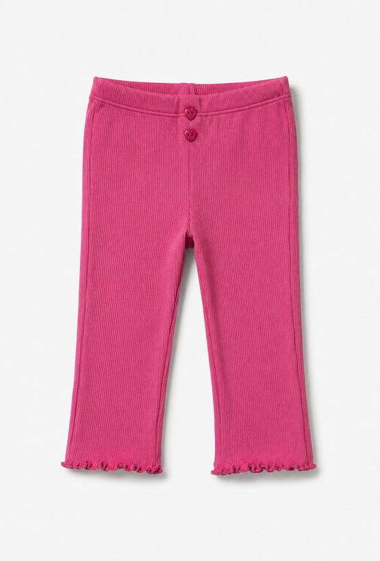 Legginsy niemowlęce typu flare prążkowane