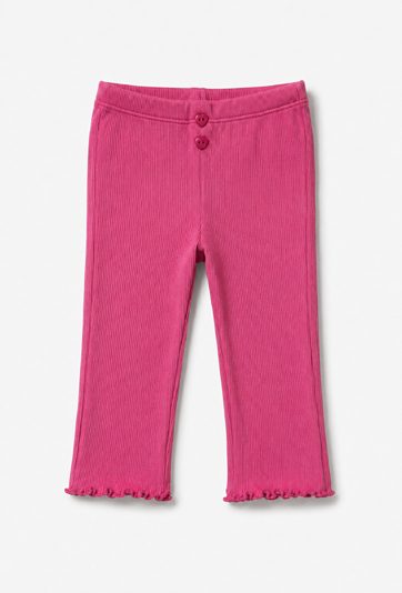 Legginsy niemowlęce typu flare prążkowane