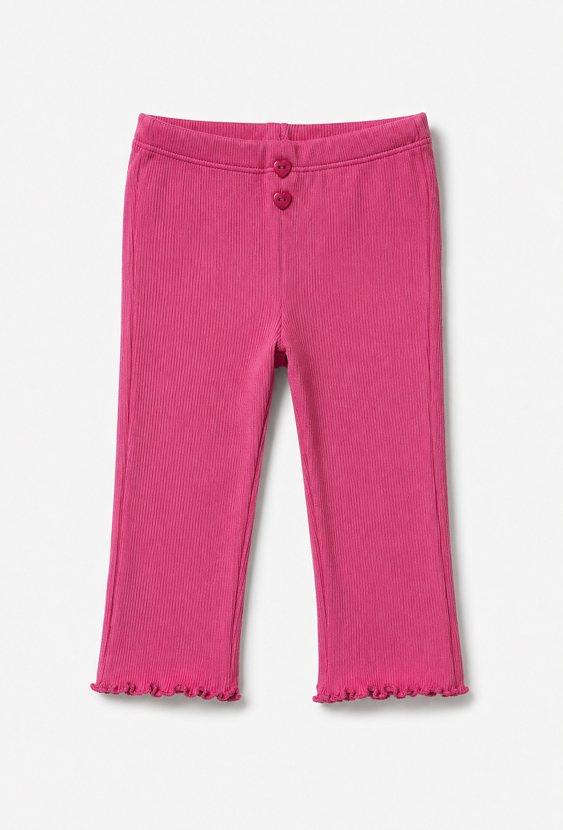 Legginsy niemowlęce typu flare prążkowane