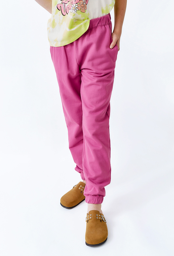 Różowe spodnie dresowe dla dziewczynki